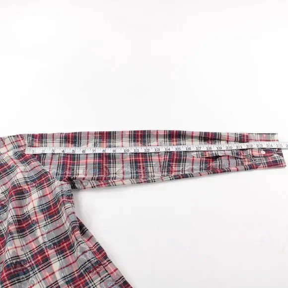 Tintoria Mattei NWT Sport Shirt Size 15.75 40 Red Paisley & Flannel 100% Cotton